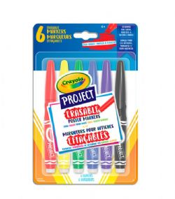 CRAYOLA - ENSEMBLE DE 6 MARQUEURS EFFAÇABLES POUR POSTER